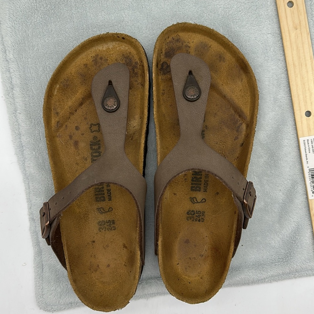 Birkenstock Gizeh Oiled Leather Sandals Women’s 38/US 7 to 7.5 - Picture 4 of 10